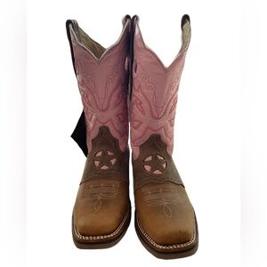 El General Pink Women Square Toe Western Boot